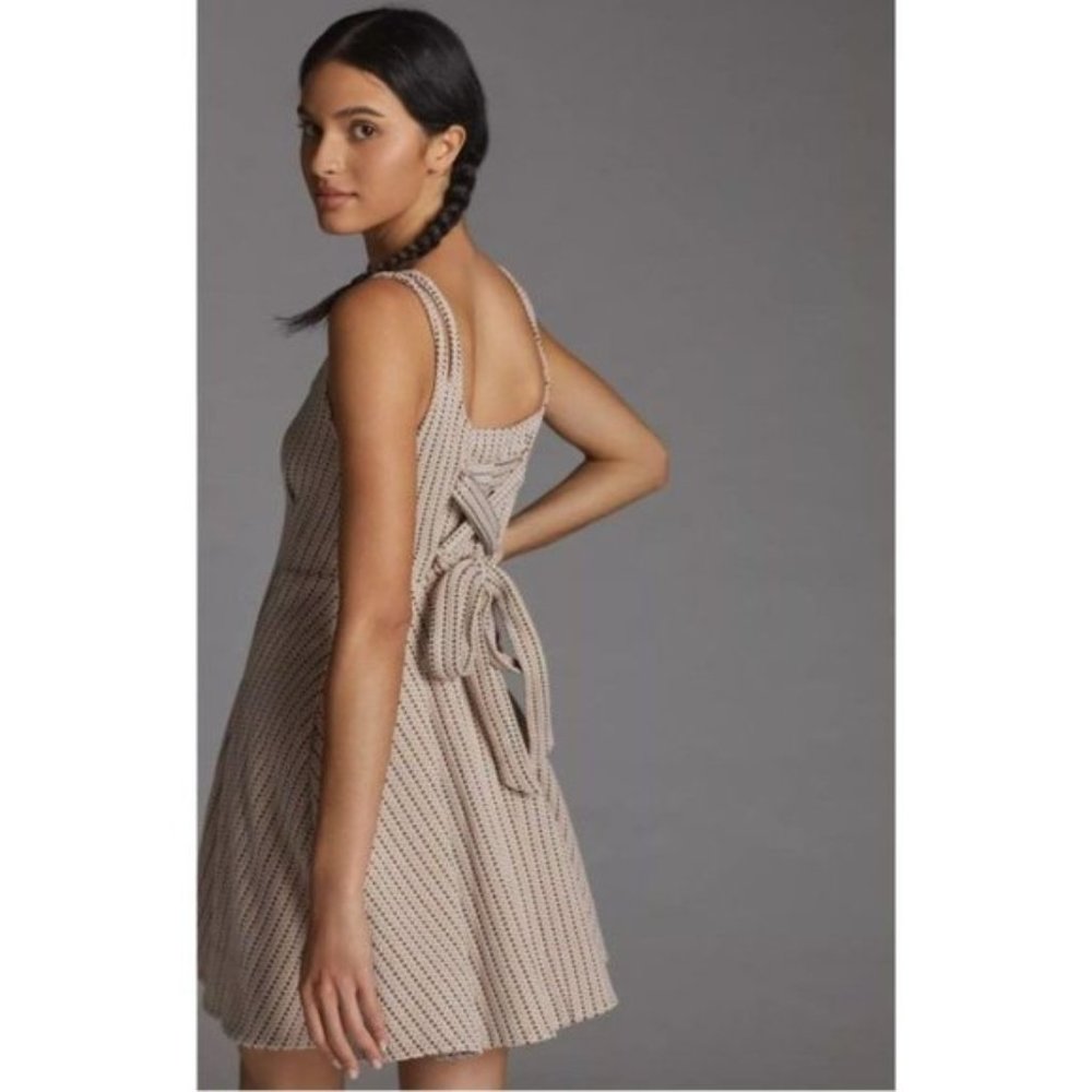 Anthropologie Maeve Jacquard Mini Dress Size Medium Pink
